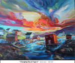 Changing Sky at Fogo-1, Oil on Canvas